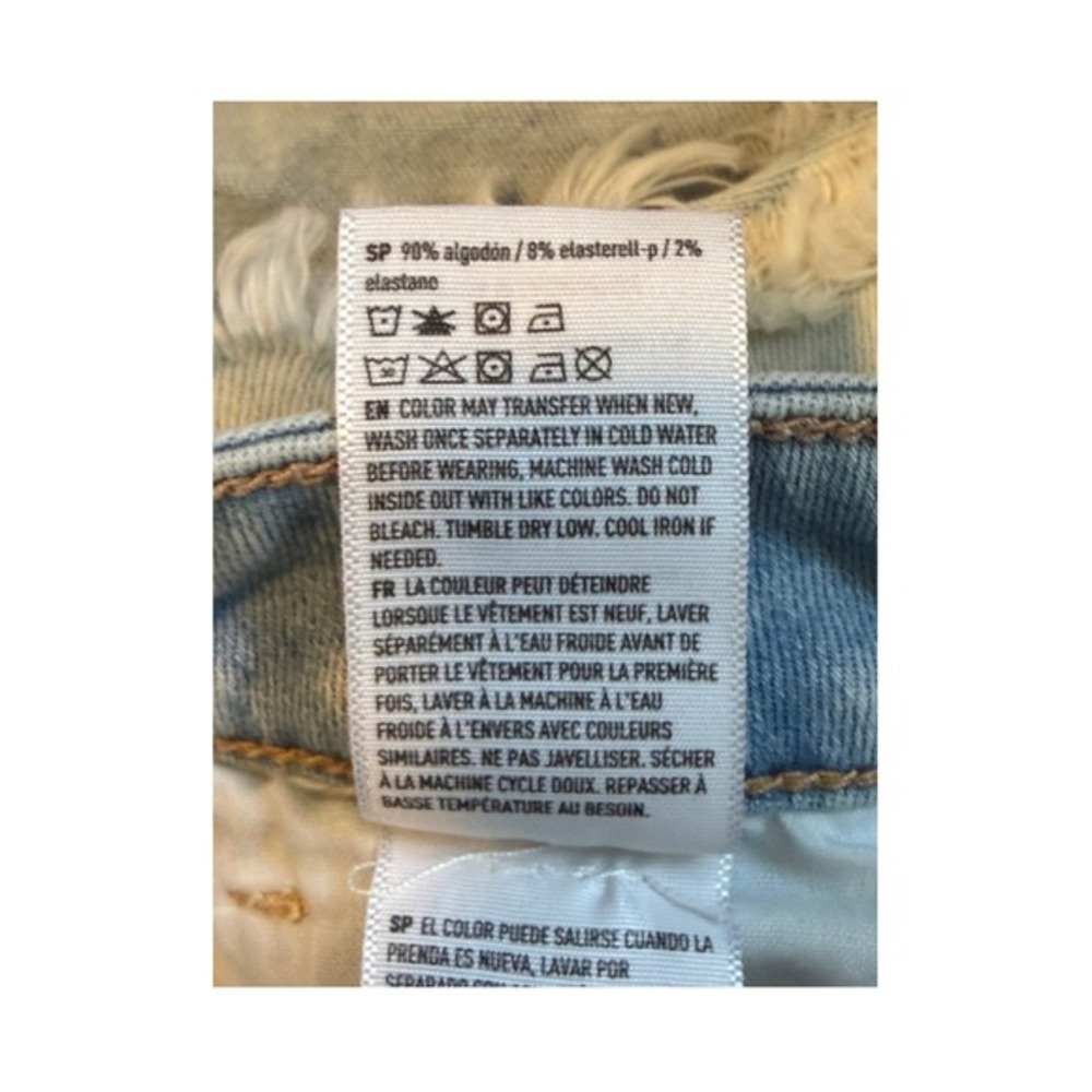American Eagle Super High Rise Shortie Jean Short Light Wash Denim 2 - Picture 5 of 7